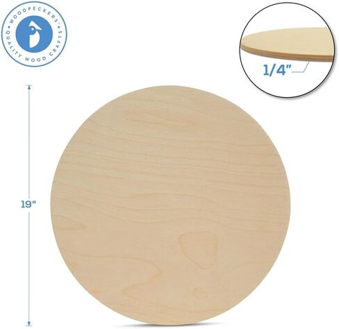 Wood Circles 19 inch 1/2 inch Thick, Unfinished Birch Plaques, Pack of 3 Wooden Circles for Crafts and Blank Sign Rounds, by Woodpeckers in Kuwait