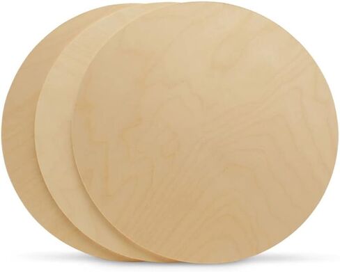 Wood Circles 19 inch 1/2 inch Thick, Unfinished Birch Plaques, Pack of 3 Wooden Circles for Crafts and Blank Sign Rounds, by Woodpeckers in Kuwait