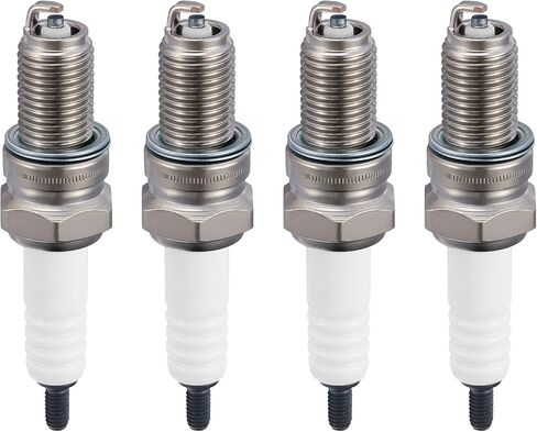 D8EA Spark Plugs 4 Pack - متوافق مع هوندا متوافق مع Yamaha لـ BMW لـ KTM لـ Suzuki for ATK for Kawasaki for Motorcycle Spark Plug - Nickel in Saudi Arabia