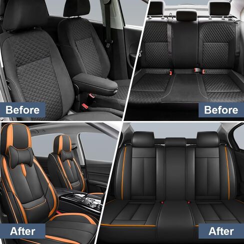 تناسب أغطية مقاعد GMC Acadia 2007-2025 ، أغطية مقعد السيارات الجلدية Nappa لـ GMC Acadia ، واقي مضاد للماء ، ومكافحة ، وسهلة النظيف (مجموعة كاملة ، بيج كوبي) in Kuwait