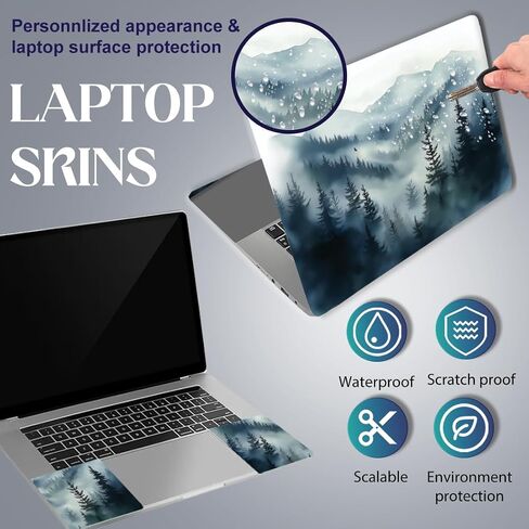 SUPERDANT Flower and Bird Laptop Skin Birds and Branches Laptop Sticker PVC Computer Stickers Dustproof Waterproof Art Decal Protector 12" 13" 13.3" 14" 15" 15.4" 15.6" Notebook Art Decal in Saudi Arabia