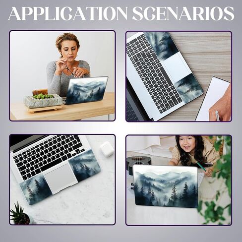 SUPERDANT Flower and Bird Laptop Skin Birds and Branches Laptop Sticker PVC Computer Stickers Dustproof Waterproof Art Decal Protector 12" 13" 13.3" 14" 15" 15.4" 15.6" Notebook Art Decal in Saudi Arabia