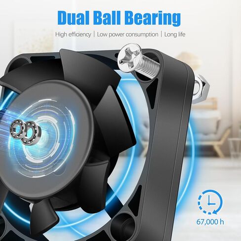 80mm x 25mm 12V Dual Ball Bearing DC Brushless Cooling 2Pin for Amp Case Cooler in Saudi Arabia