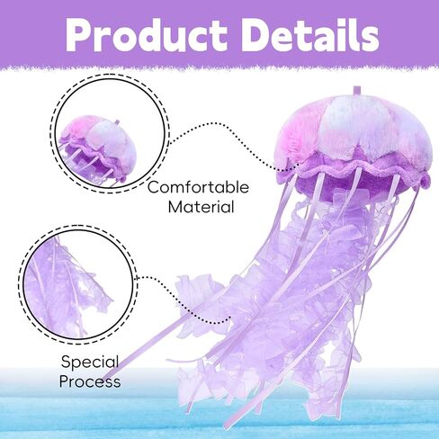 قناديل البحر الواقعية محشوة بالحيوان ، لعبة قناديل البحر اللطيفة لألعاب أفخم لديكور غرفة عيد الميلاد ، مجموعة قناديل البحر الهدية للبنين والبنات (الأزرق) ... in Kuwait