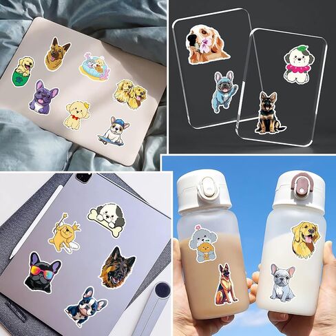 200 pcs Dog Stickers,Stickers for Kids,Vinyl Water Bottle Sticker for Adults and Teens,Waterproof Sticker for Luggage Fridge,Laptop,Water Bottle,Phone case(Samoyed,Chihuahua,Labrador,Beagle) in Saudi Arabia