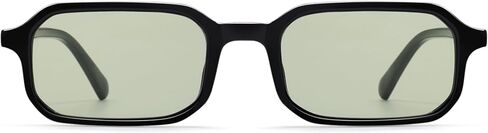 Retro Narrow Rectangle Sunglasses Womens Mens 90s Skinny Sunnies Vintage Thin Frame AP3740 in Kuwait