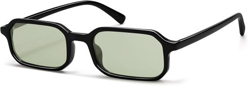 Retro Narrow Rectangle Sunglasses Womens Mens 90s Skinny Sunnies Vintage Thin Frame AP3740 in Kuwait