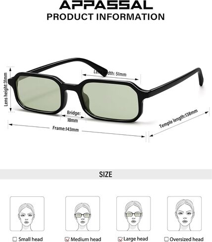 Retro Narrow Rectangle Sunglasses Womens Mens 90s Skinny Sunnies Vintage Thin Frame AP3740 in Kuwait