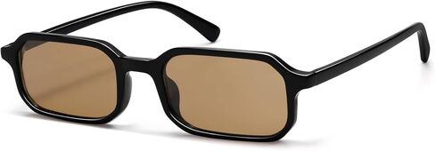 Retro Narrow Rectangle Sunglasses Womens Mens 90s Skinny Sunnies Vintage Thin Frame AP3740 in Kuwait