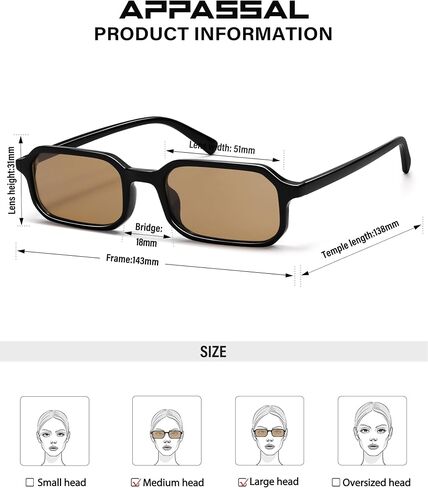 Retro Narrow Rectangle Sunglasses Womens Mens 90s Skinny Sunnies Vintage Thin Frame AP3740 in Kuwait
