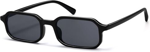 Retro Narrow Rectangle Sunglasses Womens Mens 90s Skinny Sunnies Vintage Thin Frame AP3740 in Kuwait