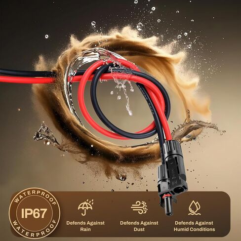 XT60 Charge Extension Cable 20Ft 12AWG or 2/6/10/20/25/35/50/100Ft 4mm²/12AWG Solar Connector to XT60 Cable for Portable Power Station, LiFePO4 Battery, RV and Solar Generator in Kuwait