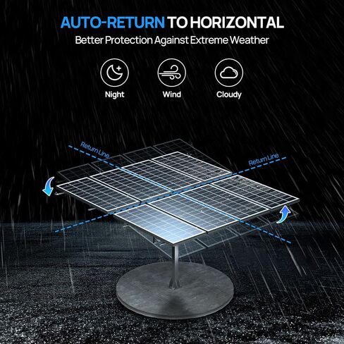 ECO-WORTHY 1600W Solar Tracker System: 8pcs Bifacial 195W Monocrystalline Solar Panels, Expanded Version Dual-Axis Solar Tracking Kit with Power Box and Controller for Shed Farm Yard in Kuwait