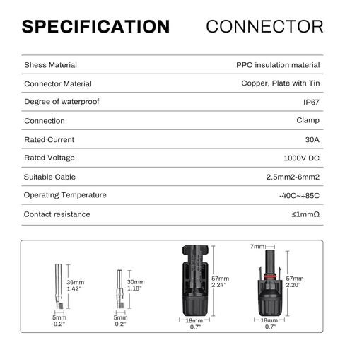 XT60 Charge Extension Cable 20Ft 12AWG or 2/6/10/20/25/35/50/100Ft 4mm²/12AWG Solar Connector to XT60 Cable for Portable Power Station, LiFePO4 Battery, RV and Solar Generator in Saudi Arabia