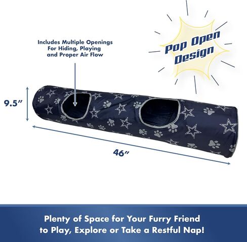 NFL Las Vegas Raiders Cat Tunnel Tube Toy with Plush Football Catnip and Feathers Collapsible Tunnel for Cats to Play, Peek and Hide, Sporty & Fun Cat Tunnel Toy with Team Logo All-Over Design! in Saudi Arabia