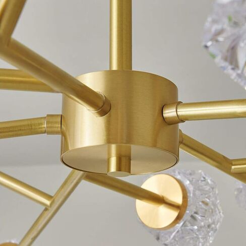 Modern, V-intage Brass Sputnik Chandelier Crystal Ball Semi Flush Mount Ceiling Light Fixtures Metal Chandeliers 12 in Saudi Arabia