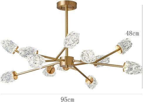 Modern, V-intage Brass Sputnik Chandelier Crystal Ball Semi Flush Mount Ceiling Light Fixtures Metal Chandeliers 12 in Saudi Arabia