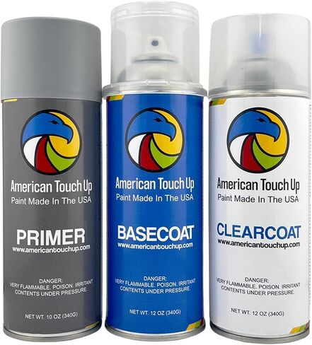 American Touch Up Paint Compatible with Chevy | 412P/66/GCE/WA412P Sonoma Jewel Metallic | Spray Paint (Primer/Basecoat/Clearcoat) in Kuwait