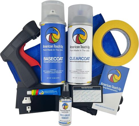 American Touch Up Paint Compatible with Chevy | 412P/66/GCE/WA412P Sonoma Jewel Metallic | Spray Paint (Primer/Basecoat/Clearcoat) in Kuwait