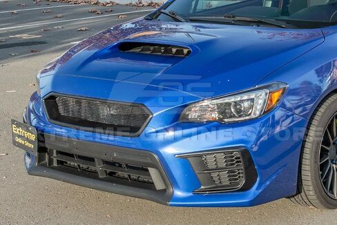 Replacement For 2018-2021 Subaru WRX & STi JDM ChargeSpeed Style Front Bumper Upper Grille Cover (ABS Plastic - Matte Black) in Saudi Arabia