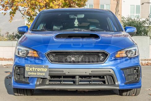 Replacement For 2018-2021 Subaru WRX & STi JDM ChargeSpeed Style Front Bumper Upper Grille Cover (ABS Plastic - Matte Black) in Saudi Arabia