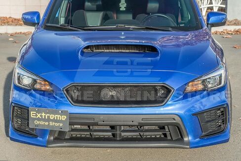 Replacement For 2018-2021 Subaru WRX & STi JDM ChargeSpeed Style Front Bumper Upper Grille Cover (ABS Plastic - Matte Black) in Saudi Arabia