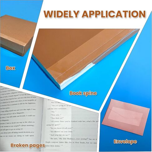 3 Rolls Clear Book Tape with Strong Adhesive, Book Repair Tape Waterproof for Libraries,Old Books, Broken Pages (2 Inch x 16.5 Feet Per Roll) in Saudi Arabia