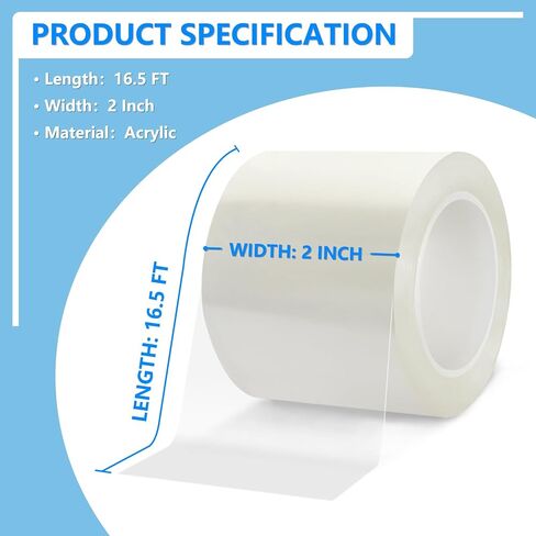 3 Rolls Clear Book Tape with Strong Adhesive, Book Repair Tape Waterproof for Libraries,Old Books, Broken Pages (2 Inch x 16.5 Feet Per Roll) in Saudi Arabia