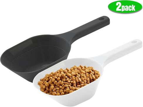 مغرفة طعام الكلاب 5pcs ، مغرفة طعام للحيوانات الأليفة مع خطوط قياس للكلاب والجرو والقط (الأخضر والأخضر والأبيض والأبيض والرمادي) in Kuwait