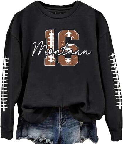 Godashop Personalized Football Shirts for Women, Football Number Shirt, Football Mom Shirt, Gift for Football Lover in Saudi Arabia