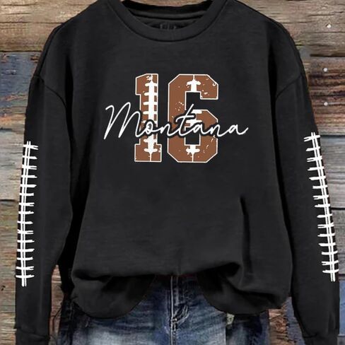 Godashop Personalized Football Shirts for Women, Football Number Shirt, Football Mom Shirt, Gift for Football Lover in Saudi Arabia