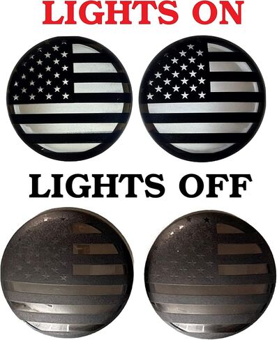 Kustom Cycle Parts American Flag Theamed Smoke Bullet Turn Signal Light Lens Covers Compatible with Harley Davidson Street Glide, Road Glide, Road King, Sportster, Softail (1 Pair) in Saudi Arabia