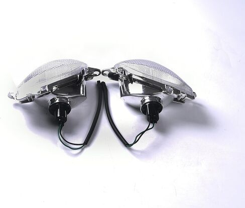 Topzone Fit for Suzuki 1999-2007 Hayabusa - GSX1300R ؛ مصباح مصباح الفلاش الأمامي Idicator إشارة بدوره+مصابيح الهالوجين (الدخان ، عدسة Str) in Kuwait