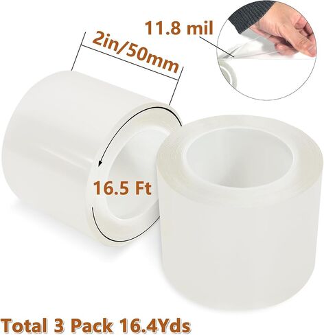 3Inch x 16.5Ft Archival Safe Book Repair Tape. Acrylic Acid Free Strong Adhesive Clear Tape for Textbook Spine, Photo Album, Library Repair Supplies, Removable Book Binding Tape in Kuwait