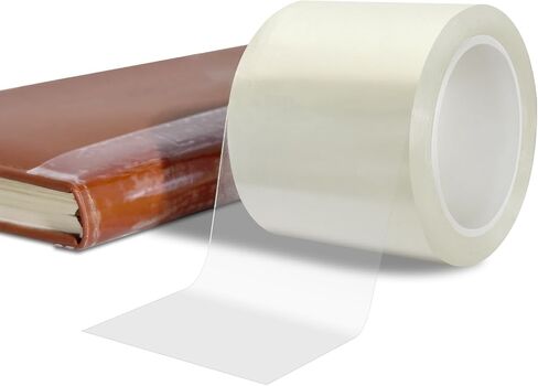 3Inch x 16.5Ft Archival Safe Book Repair Tape. Acrylic Acid Free Strong Adhesive Clear Tape for Textbook Spine, Photo Album, Library Repair Supplies, Removable Book Binding Tape in Kuwait