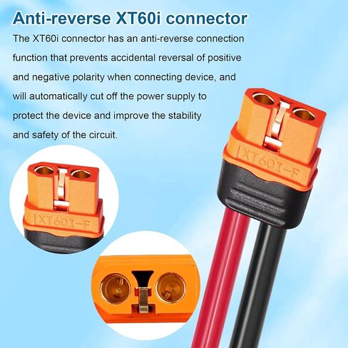 Solar to XT60i Cable - 10AWG 30FT Solar Panel to XT60i Adapter Connector with Flame Retardant Protective Sleeving XT60i-F Extension Cable for Portable Power Station Solar Generator in Saudi Arabia