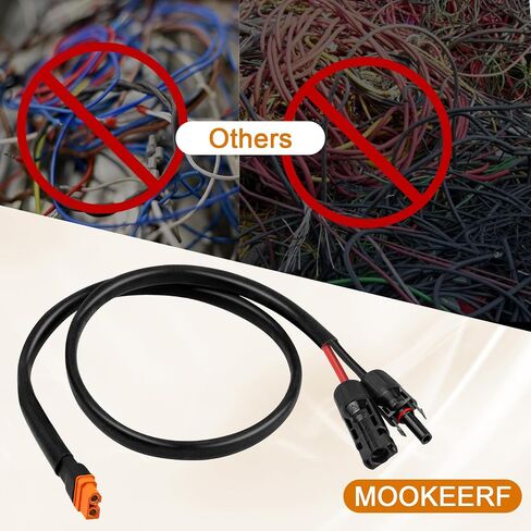Solar to XT60i Cable - 10AWG 30FT Solar Panel to XT60i Adapter Connector with Flame Retardant Protective Sleeving XT60i-F Extension Cable for Portable Power Station Solar Generator in Saudi Arabia