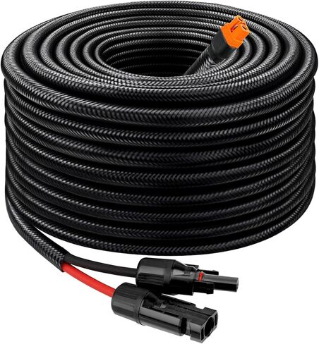 Solar to XT60i Cable - 10AWG 30FT Solar Panel to XT60i Adapter Connector with Flame Retardant Protective Sleeving XT60i-F Extension Cable for Portable Power Station Solar Generator in Saudi Arabia