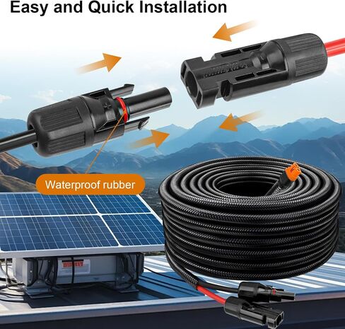 Solar to XT60i Cable - 10AWG 30FT Solar Panel to XT60i Adapter Connector with Flame Retardant Protective Sleeving XT60i-F Extension Cable for Portable Power Station Solar Generator in Saudi Arabia
