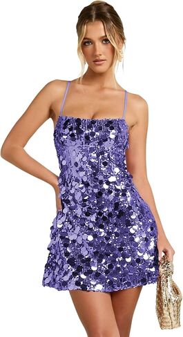 Sparkly Sequin Short Cocktail Dresses Club Dress Girls Mini Chrismas Party Dress VS136 in Saudi Arabia