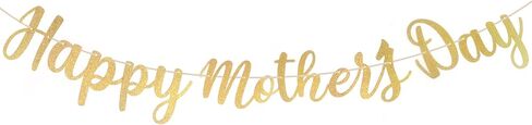 Happy Mother's Day Decorations Banner - NO DIY - Pink Glitter Mothers Day Decor Sign Party Supplies Decorations Love Decor for Mom Photo Props Photography in Saudi Arabia