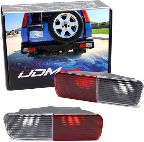 iJDMTOY OEM-Spec Clear & Red Lenses Lower Rear Bumper Reverse/Turn Signal/Rear Fog Light Housings Compatible With Land Rover 1999-2004 Discovery 2 in Saudi Arabia