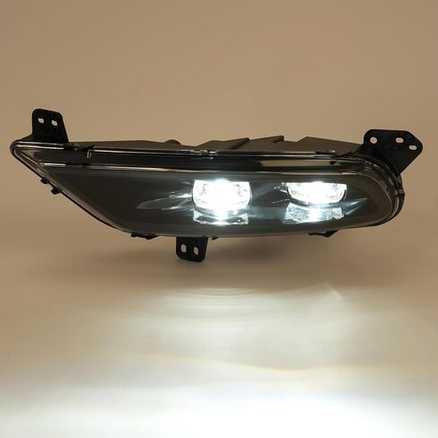 أضواء ضباب زوج Hecasa LED متوافقة مع 2015-2024 Chrysler 300 استبدال لـ CH2592154 CH2593154 مصباح الضباب الأمامي الوفير العدسة واضحة العدسة السوداء - سائق وركاب. in Saudi Arabia
