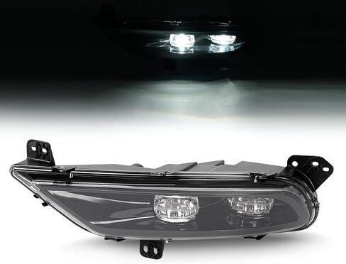 أضواء ضباب زوج Hecasa LED متوافقة مع 2015-2024 Chrysler 300 استبدال لـ CH2592154 CH2593154 مصباح الضباب الأمامي الوفير العدسة واضحة العدسة السوداء - سائق وركاب. in Saudi Arabia