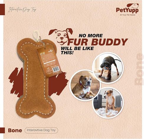 Cowboy Boot - Leather Dog Toys for Aggressive Chewers | Extra Thick Wool & Natural Dog Toys for Chewing Exercise & Dental Health | Durable Dog Chew Toy for Large Dogs in Kuwait