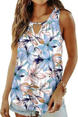 kissmoda womens summer tank tops disualedless solidens tunic top top top lourd fit v fit v deck charts in Kuwait