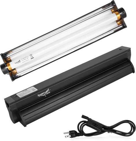T8 10.0 UVB Reptile Light Thip UVB Light Lighting Combo Kit ، Ho 17W UVB Light for reptiles terrarium with with uvb light bar uvb tube light lamp uper for beated dragon tran tank ، 24inch in Kuwait