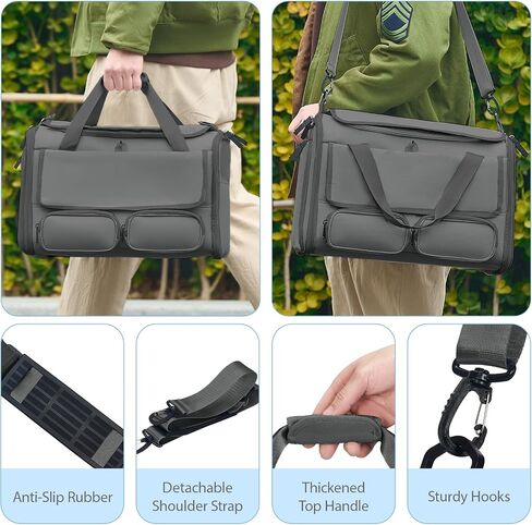 Cat, Dog Carrier for Pets up to 17 lbs, Soft-Sided Collapsible Pet Carrier with Sturdy Base, Roll-up Curtain and Large Storage Bag, Cat Bag for Medium Cats and Small Dogs in Saudi Arabia