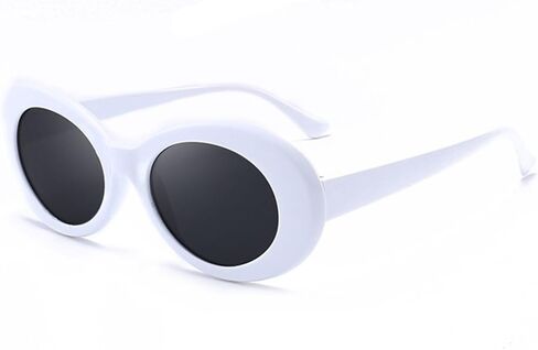 Armear Women Vintage Clout Goggles Oval Sunglasses Retro Hip Hop Style Small Round Eyewglasses UV400 in Saudi Arabia