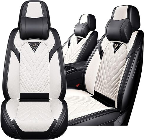 Car Seat Covers Fit for Chevrolet Silverado 1500/HD 2007-2025, 5 Seats Waterproof and wear-Resistant Leather seat Cover, Premium Fashion Turck Car Seat Protector.(5 Seats with Pillow/Black) in Kuwait